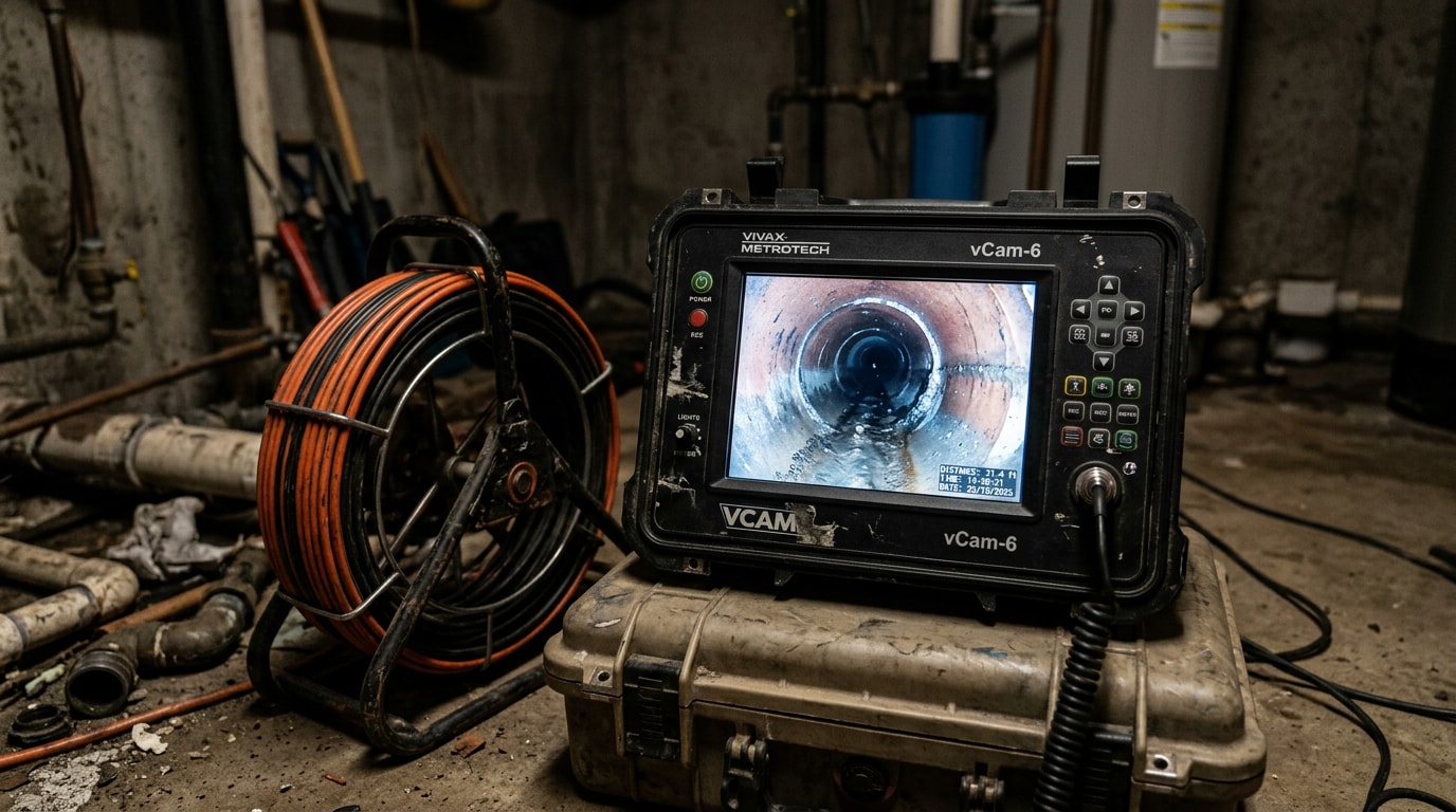 Plumbing camera inspection monitor and equipment used in Prescott, AZ