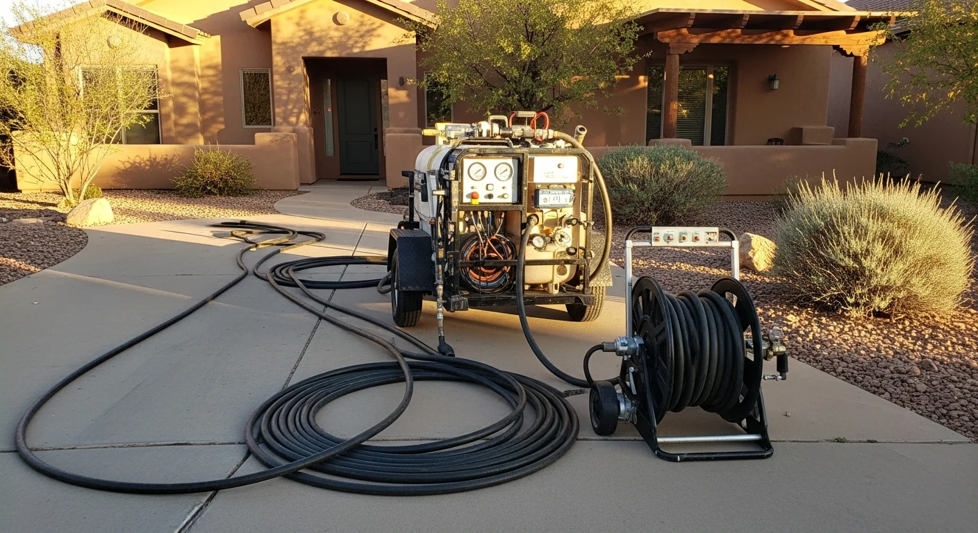 Water treatment system and sewer cleaning equipment
